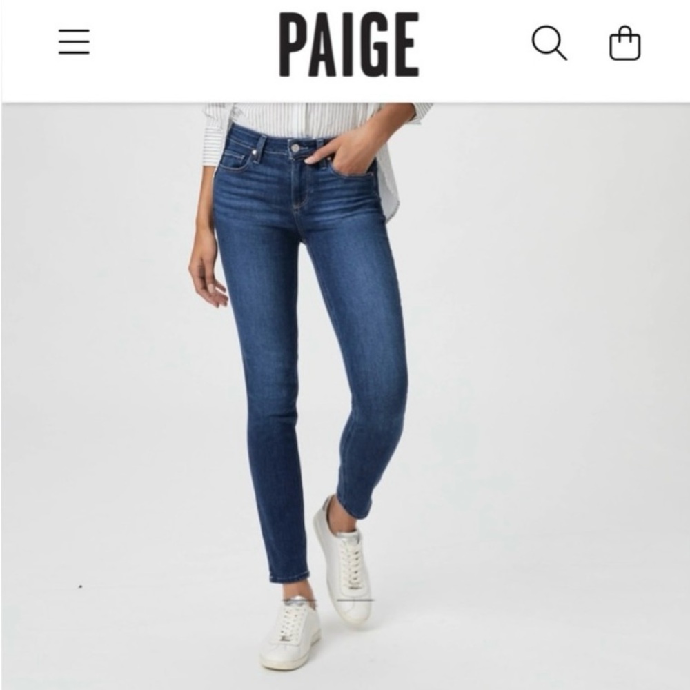 PAIGE Women's Dark Blue Skinny Jeans